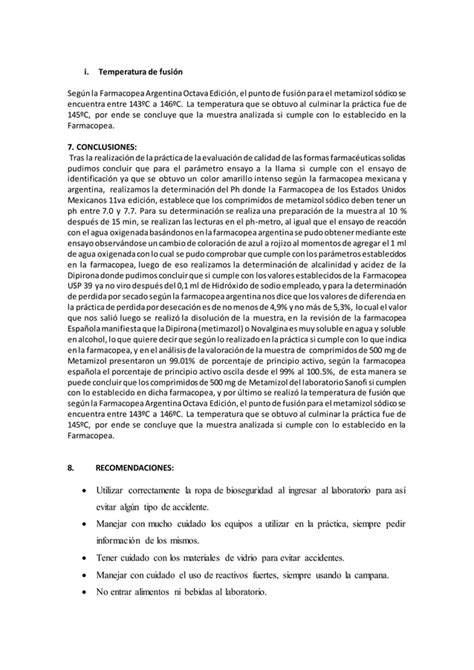 Evaluaci N De Calidad Del Metamizol Dipirona Novalgina Pdf