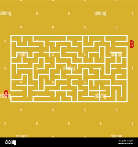 Labyrinthe Rectangulaire Abstrait Jeux Pour Enfants Puzzle Pour