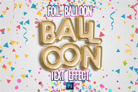 Foil Balloon Text Effect For Photoshop Balloons Text Letter Balloons