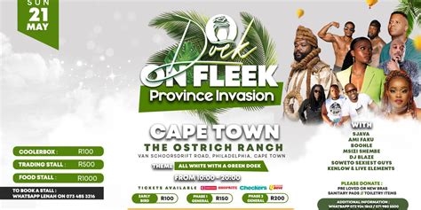 Doek On Fleek All White + GREEN Doek Cape Town - Computicket BoxOffice