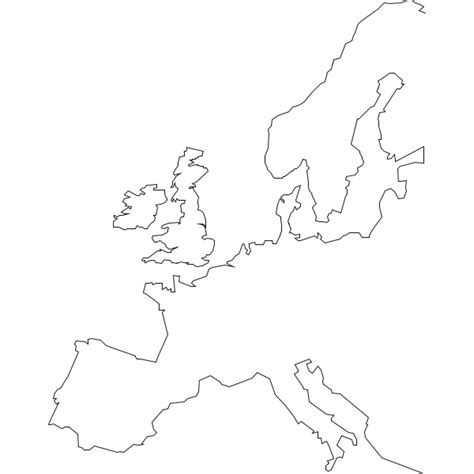 Europe Outline Map Logo Download Png