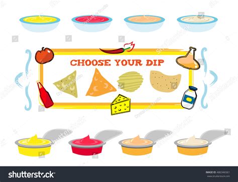 Choose Your Chips Dip Concept Editable Stock Vector Royalty Free