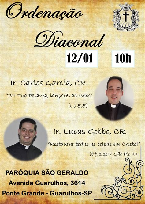 Invitaci N A La Ordenaci N Diaconal De Los Hnos Lucas Gobbo Y Carlos