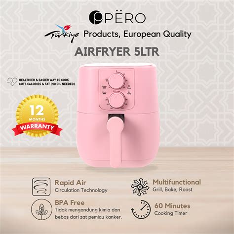 Gift Product Pero Pure Airfryer Lt Low Watt Mesin Penggorengan