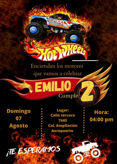 Invitacion Hot Wheels Fiesta De Hot Wheels Cumplea Os De Hot Wheels