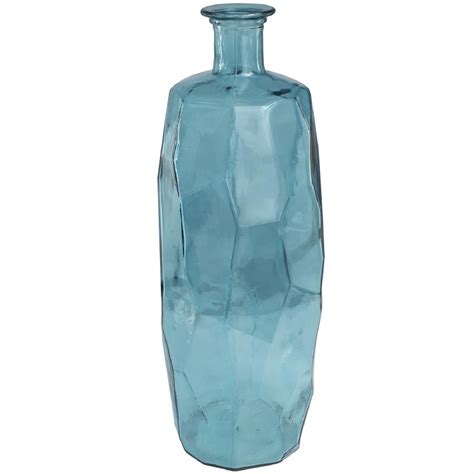 29 Teal Glass Geometric Vase Wilford Lee Home Accents