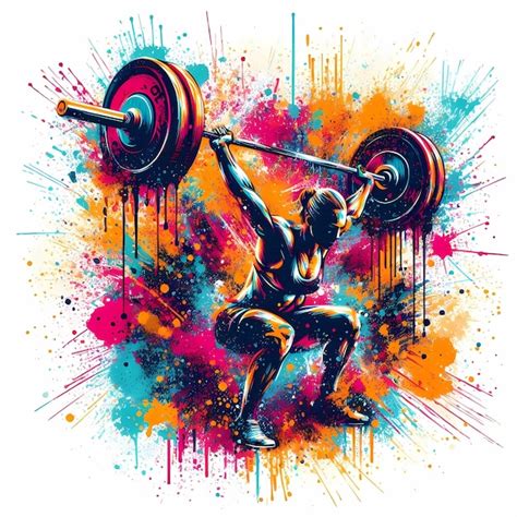 Premium Photo A Drawing Of A Man Lifting A Barbell With The Words