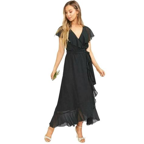 Show Me Your Mumu Black Jess Ruffle Midi Dress NWT Size Medium