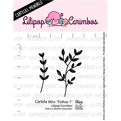 Carimbo De Silicone Mini Lilipop Folhas Loja Do Papel Scrapbook