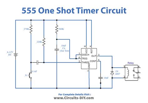 One Shot Timer With Relay At Output