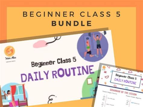 BUNDLE English Beginner Lesson 5 Daily Routine ESL TEFL EFL