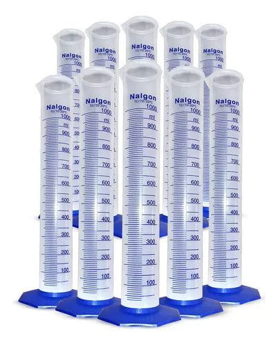 Kit 10 Proveta Graduada De Plástico 1000 Ml Nalgon Frete grátis