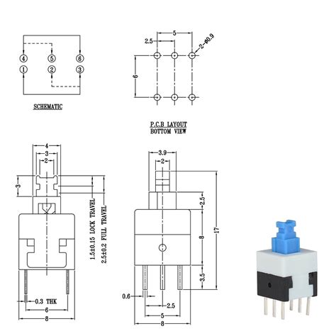 Buy 7x7mm 6 Pin Dpdt Switch 10pcs At Low Price