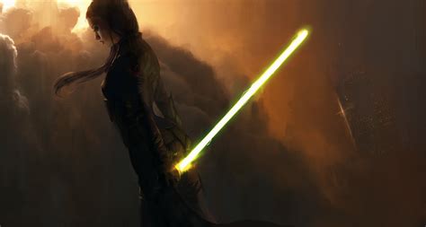 Wallpaper Star Wars The Force Awakens Rebels Green Lightsaber