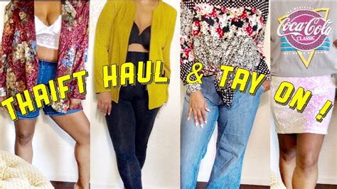 Come Thrift With Me For Fall Thrift Store Try On Haul California Youtube