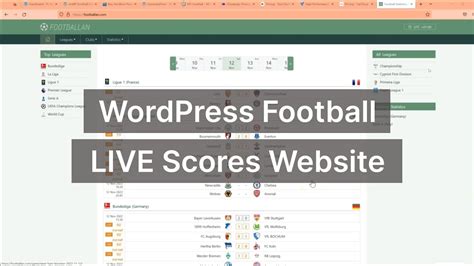 How To Create Live Scores Wordpress Football Soccer Website