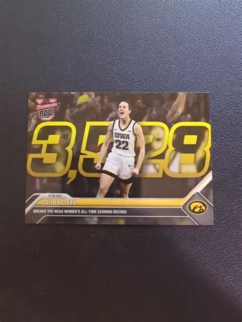 CAITLIN CLARK CARD 2024 Bowman U Now 49 Iowa Hawkeyes Breaks Scoring