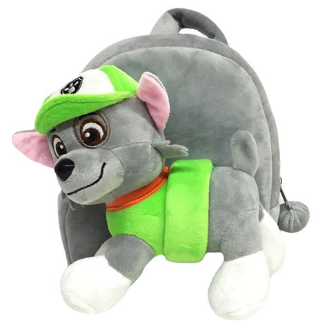 Paw Patrol Rocky Plush Kids Preschool Kindergarten Backpack Rucksack ...