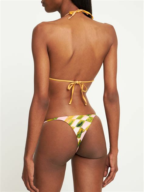 LOUISA BALLOU Mini Ring Printed Bikini Bottom Louisa Ballou