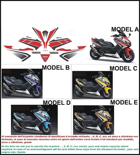 Kit Adesivi Decal Stikers Yamaha Tmax Wgp Th Anniversary Edition