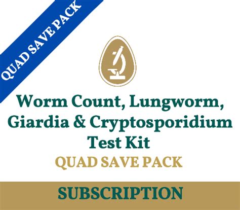 Worm Count Lungworm Giardia And Cryptosporidium Test Kit