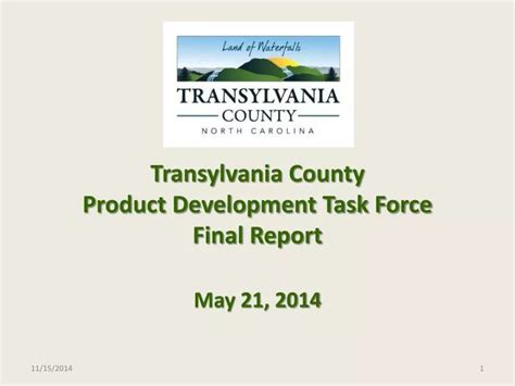 PPT Transylvania County Product Development Task Force Final Report