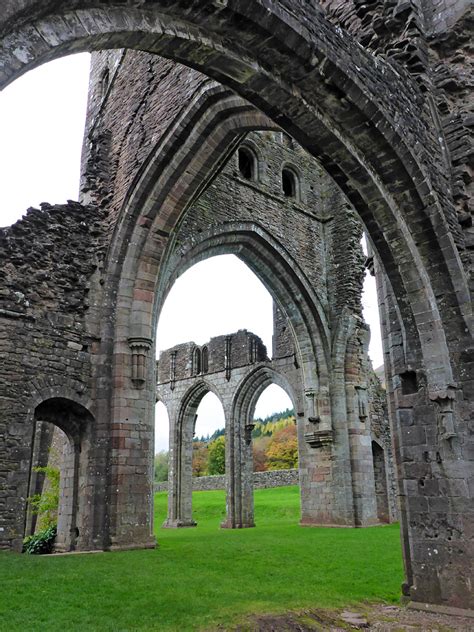 Photographs of Llanthony Priory, Monmouthshire, Wales: Arches and walls