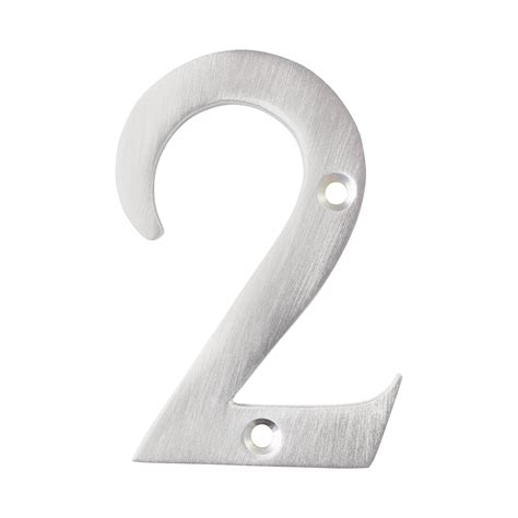 Rch Hardware No Br Brass House Number Inch Satin Chrome