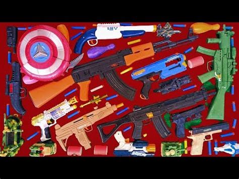 Collecting 7 Sniper Rifles And AK 47 Captain America NERF Gun Shotgun