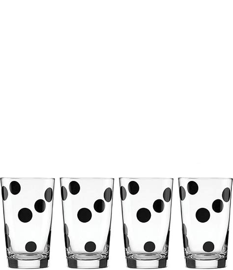 Kate Spade New York All In Good Taste Deco Dot All Purpose Glasses Set Of 4 Dillards