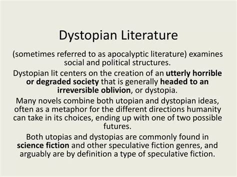 PPT - Dystopian Literature PowerPoint Presentation, free download - ID:1905320