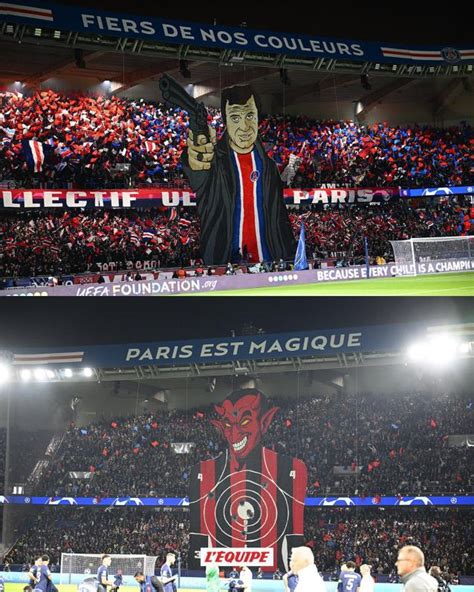 AC Milan tifo vs PSG: Matrix response to PSG's gunslinger