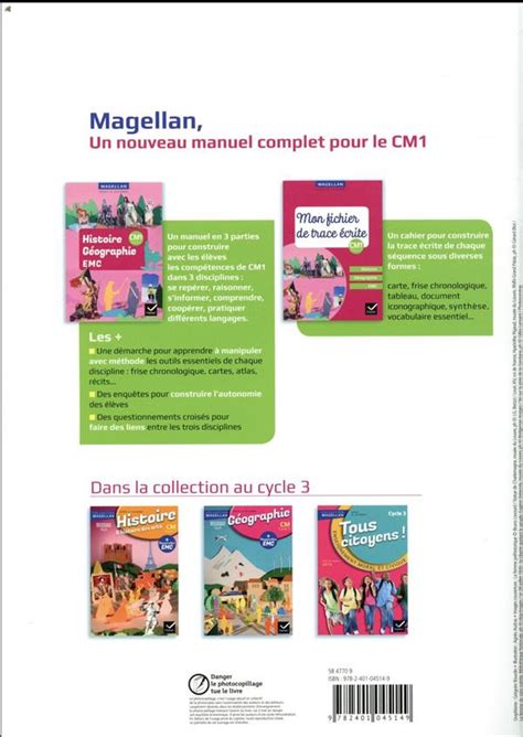 Magellan Histoire Géographie Emc Cm1 Mon Fichier De Trace écrite