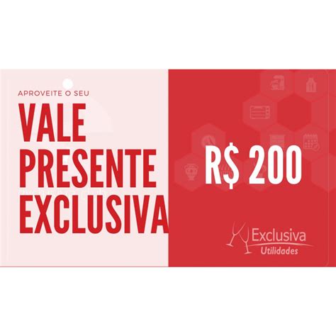 Cart O Presente Voucher R Exclusiva Utilidades