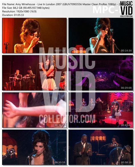 Amy Winehouse Live In London Gbuv Master Clean Prores