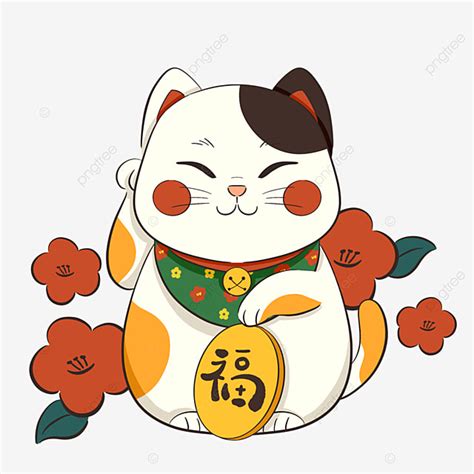 Japanese Lucky Cat Hd Transparent Cartoon Style Japanese Lucky Cat