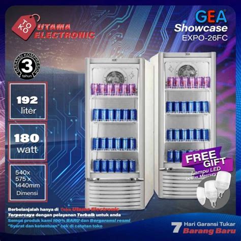 Promo Showcase Gea Expo Fc Display Cooler Lemari Kaca Pendingin