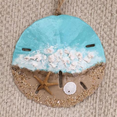 Ocean Wave Aqua Beach Ornament Beach Christmas Seaside Etsy Sand