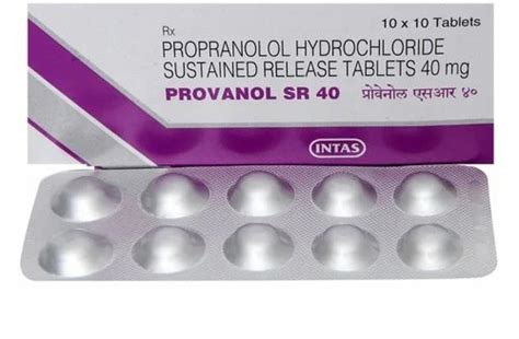 Provanol Sr Propranolol Hcl Sustained Release Mg Tablets At Rs