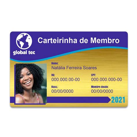 Carteirinhas de Membros Personalizadas em PVC Identificação Confiável