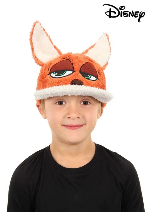 Disney Zootopia Nick Wilde Kids Fuzzy Baseball Cap Halloween Costume