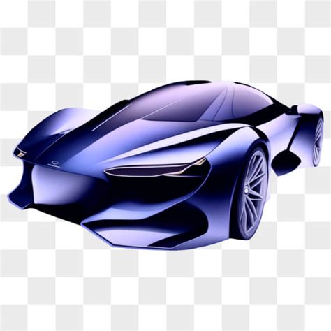 Download Futuristic Blue Car Floating In Space Png Online Creative