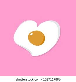 Fried Egg Heart Shape Vectors Stock Vector Royalty Free