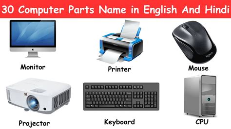 Computer Parts Name In English Computer Parts Name Computer Ke