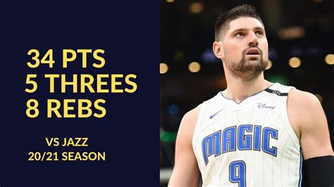 Nikola Vucevic Pts Threes Rebs Asts Highlights Vs Utah Jazz