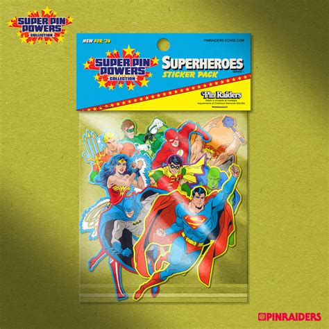 Super Pin Powers Series 1 Heroes Sticker Pack