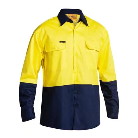 Bisley Hi Vis Drill Shirt Long Sleeve BS6267 Unique Workwear And