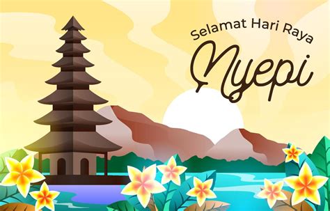 Selamat Hari Raya Nyepi Background 6122511 Vector Art At Vecteezy