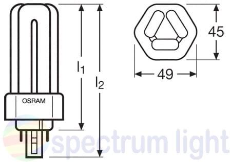 Świetlówka kompaktowa OSRAM DULUX T E 18W 827 PLUS GX24q 2 DULUX T E