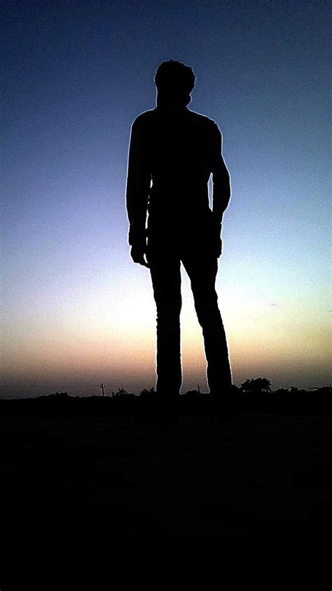 Man Silhouette Hd Phone Wallpaper Peakpx